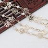 Yiwu Banhado a Ouro Cor Preservada DIY Corrente Coreana Oca Rosa Colar de Pérolas Acessórios de Pulseira B2259
