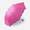 Guarda-chuva criativo de três dobras com flores d'água guarda-chuva de bolso para meninas guarda-sol dobrável de vinil anti-ultravioleta guarda-chuva atacado