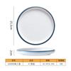 Plato de Melamina A5 Plato Imitación Porcelana Azul Marino y Blanco Resistente a Roturas Tazón para Fideos Taza Cuchara Vajilla de Mesa Vajilla Comercial Al por Mayor Forma Redonda