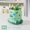Novo porta-canetas de carro pequeno transfronteiriço armazenamento de mesa para alunos do ensino fundamental presente de adesivo DIY material escolar porta-canetas