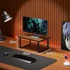 Prateleira de Armazenamento para Mesa, Suporte para Monitor de Computador, Organizador de Teclado, Suporte para Laptop