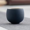 Taza de té kung fu de cerámica negra taza de té maestro Taza individual cerámica boca recta negra taza de cerámica taza de huevo de dragón japonés láser
