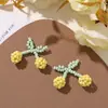 Acessórios de Verão Doces e Frescos Cor Macaron Cereja Brincos DIY Sapatos Bolsa com Flores Corrente para Celular Pingente