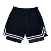 Shorts de Basquete Americano de Malha para Verão de Estudantes Masculino Tendência Casual Fitness Secagem Rápida Respirável Solto Calça Esportiva