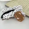 Presilha Banana Urso Fofo Coreana Laço Superfície AB Bolinhas Presilha Banana Feminina Presilha para Cabelo de Trás Presilha para Rabo de Cavalo Acessório de Cabeça