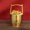 Adornos Artesanales de Sapo Dorado de Latón, Cornucopia, Lingote Pequeño de Oro de Arena, Adornos de Fortuna para Escritorio de Oficina, Dropshipping