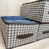 Herramienta Mágica de Almacenamiento: Caja de Almacenamiento para Pantalones, Caja de Almacenamiento para Ropa con Patrón de Espiga, Organizador de Capas para Armario del Hogar, Caja Plegable de Almacenamiento para Ropa