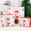 Sacolas de Presente de Natal Sacolas de Tote para Véspera de Natal Papel Desenho Animado Papai Noel Rena Sacolas para Embalagem de Presente Atacado