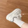Tênis Chunky Coreano Estilo Popular de Campus Sola Grossa Sapatos Brancos para Mulheres 2026 Novo Outono Tênis Casuais Versáteis para Mulheres