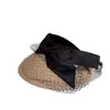 Malla Grande Lazo Moda Top Vacío para Mujer Estilo Coreano Versátil Transpirable Sombrilla Sombrero de Paja Vacaciones Protección Solar Sombrero de Sol Moderno