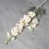 Delphinium Artificial de 2 Ramas con Acabado Afelpado, Delphinium Grande, Jacinto, Decoración para el Hogar, Accesorios para Fotografía de Bodas, Flores Artificiales al por Mayor