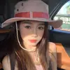 Sombrero de Pescador Estilo Coreano para Mujer, Sombrero de Sol Transpirable Anti-UV de Verano, Sombrero de Sol con Protección Solar para Senderismo y Ciclismo