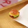 Juguete de Comida de Mini Hamburguesa de Res Simulado Accesorios de Decoración DIY Venta al por Mayor Mai Mai Burger Adornos Pequeños Resina