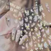 Adesivos de Unha Borboleta Rosa-Verde Gelo-Claro de Primavera, Estilo Sonhador e Maduro, Adesivos de Unha Frescos Pastorais, Decorações à Prova d'Água