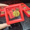 Nuevo Oro Puro 999 Gato de la Suerte Dios de la Riqueza Lámina de Oro Concha Mismo Estilo Pegatina Dorada Pegatina para Teléfono Pegatina Creativa Caja de Regalo Venta al por Mayor