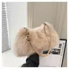 Moda japonesa y coreana minimalista de felpa 2026 colección de invierno para mujer, bolso de hombro, bolso tote y bolso cruzado elegantes y lujosos para el trabajo
