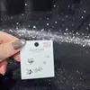 Pendientes de Tachuela de Moda Pendientes de Mariposa Nuevos Versátiles Súper Brillantes Circonita Aguja de Plata S925 Galvanizada Ecológica Ropa de Moda de Invierno