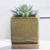 Vaso Quadrado para Suculentas Rachado Cor Colorida Cerâmica Combinação Vaso de Flores Mini de Mesa Pequeno Vaso Colorido Mobiliário Doméstico Recipiente para Flores