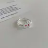 Anillo texturizado de plata de ley S925 para mujer, diseño abierto ajustable, estilo de nicho de alta gama, anillo versátil de lujo ligero para el dedo índice, nuevo