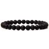 Pulsera unisex sencilla de alta gama para viajeros, con cuentas de piedra calientes de 6 mm transfronterizas de Europa y Estados Unidos, cuerda elástica para hombre y mujer que combina con todo.