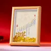 Ornamento de porta-retrato com sinal de sorte da bolsa de valores, fundo de negociação na bolsa, atrai riqueza e prosperidade, decoração cultural e criativa para mesa de escritório, presente com suporte de exibição