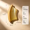 Tabla Gua Sha de Cuerno de Sándalo Morado para Lifting Facial, Masaje de Belleza y Raspado General del Cuerpo
