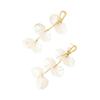 Brincos de Pétala Branca Agulha de Prata com Borla Longa Super Fada Nicho Brincos Mori Design de Concha Feminino Brincos de Luxo Leve
