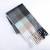 Bufanda de Mohair de Imitación Nueva Transfronteriza para Mujer, Estilo Europeo y Americano, Bufanda Chal Cálido de Barba Larga para Otoño e Invierno, Exportación Exportación Productos de Alta Calidad