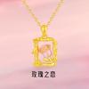 Collar de Rosa Amor Plata S925 Esmalte Rosa Collar Niñas Lujo Ligero Nuevo Estilo Chino Colgante Cadena Clavícula Regalo de Vacaciones
