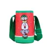 Funda de Termo de Cuero para Estudiantes con Dibujos, Portátil, con Correa Cruzada, para Taza de Agua o Té Infantil, Funda para Termo