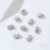 Cuentas Espaciadoras de Zirconia con Forma de Copo de Nieve y Cuentas de Barril con Recubrimiento de Platino de Cobre de Larga Conservación de Color Colgante Passepartout Accesorios de Joyería para Bricolaje