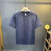 Nova Camiseta Masculina Simples e Versátil Bordada de Manga Curta Cor Sólida Confortável Casual Meia-Manga Primavera/Verão 2026