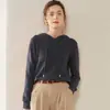 Sudadera de Cachemira para Otoño e Invierno para Mujer, Holgada, Fina, con Capucha, Tejido de Punto, Ropa de Abrigo Base, Sudadera, Ropa de Trabajo, Transfronteriza