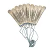 Decoración de techo para bodas, lámpara de araña de acrílico transparente con forma de gota de agua, accesorios para la decoración de la escena de la boda, luces decorativas, cadena de luces LED