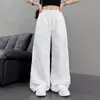 Pantalones Cargo de Secado Rápido para Niñas Verano 2026 Nuevo Estilo Pantalones Blancos para Niñas Mayores Estudiantes de Secundaria Pantalones Anchos Finos