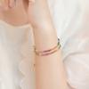 Pulsera de Turmalina Pequeña de 2 mm con Facetas de Gemas Arcoíris Extremadamente Finas para Mujer Brasil Exquisita Alta Calidad de Color Cristal Natural Lujo