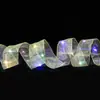 Luces Led Navideñas con Estampado Dorado, Guirnaldas de Doble Capa, Cinta, Decoraciones de Atmósfera Navideña, Adornos Colgantes, Luces Cálidas Navideñas, Cinta