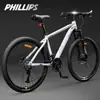 Bicicleta de Montaña Philip con Velocidad Variable, Todoterreno, Frenos de Disco de Aceite, para Adultos, Hombres, Adolescentes, Amortiguación, Carreras, Bicicleta para Estudiantes