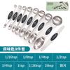 Fábrica en stock juego de 9 piezas de cucharas medidoras magnéticas de doble cabeza Amazon acero inoxidable para hornear casero cocina medidoras para condimentos