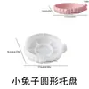 Coelho de Renda Páscoa Papoula Bandeja Molde de Silicone DIY Aromaterapia Prato de Presente Prato Ornamento Gesso