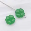 Cuentas Sueltas de Cristal de Vidrio de 10 mm con Forma de Trébol de Cuatro Hojas Color Gelatina Agujero Recto Cuentas para Pulsera Accesorios para Pulseras DIY