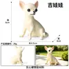 Simulación Transfronteriza Modelo Chihuahua Cachorro Animal Chihuahua Perro Cognitivo Juguete para Niños Coche Decoración de Escritorio