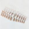 Unhas Postiças Adulto Nude 24 Peças, Produto Acabado de Nail Art em Material ABS, Unhas Finas Transparentes Usáveis, High-End