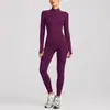 Conjunto de chaqueta de yoga transfronterizo, conjunto de top de manga larga con cremallera de secado rápido, conjunto de pantalones de yoga transpirables que absorben la humedad para deportes de running para mujer