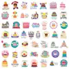 100 Pegatinas de Cumpleaños Dibujadas a Mano Estilo Caricatura Pegatinas Decorativas para Envoltura de Regalo DIY Transfronterizo