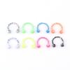 Anillo Redondo Pintado de 8 Colores Forma de C Herradura Anillo para Nariz Septum Labio Acero Inoxidable Joyería para Piercings Estilo Transfronterizo Exportación Forma de Herradura