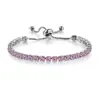 Joia de Luxo Leve Transfronteiriça Pulseira Tennis Zircônia Design Pequeno Super Brilhante Sensação de Alto Padrão Presente para Namorada Contas Atacado