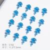 50 bolsas de joyería para uñas con lazo rosa Aurora, color mágico, resina tridimensional, decoración para uñas.