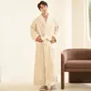 Bata de Noche para Hombre Otoño e Invierno Nuevo Coral Fleece Cálido Ropa para el Hogar con Forro Polar Bata Engrosada Pijamas de Talla Grande para Parejas