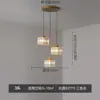 Lámpara de Comedor Lámpara de Araña de Lujo Ligero Lámpara de Cristal Tres Cabezas Simple Moderna Mesa de Comedor Barra Cubierta Redonda Creativa Lámparas de Cocina